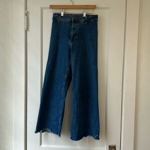 ZARA MARINE STRAIGHT CROPPED JEANS